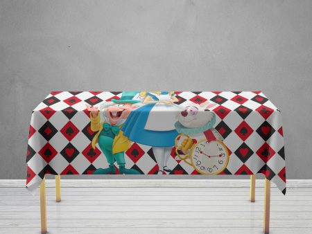 Alice In Wonderland Theme Cake Tablecover For Discount