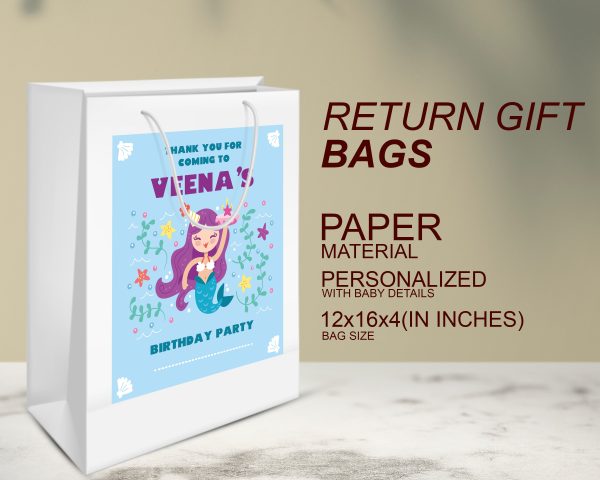 Mermaid Theme Oversized Return Gift Bag For Discount