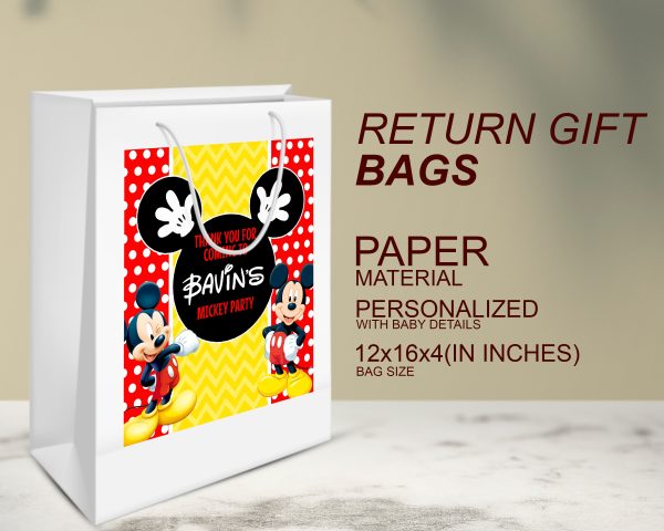 Mickey Mouse Theme Oversized Return Gift Bag on Sale