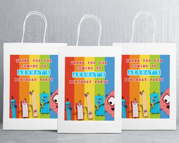 Number Blocks Theme Oversized Return Gift Bag Hot on Sale