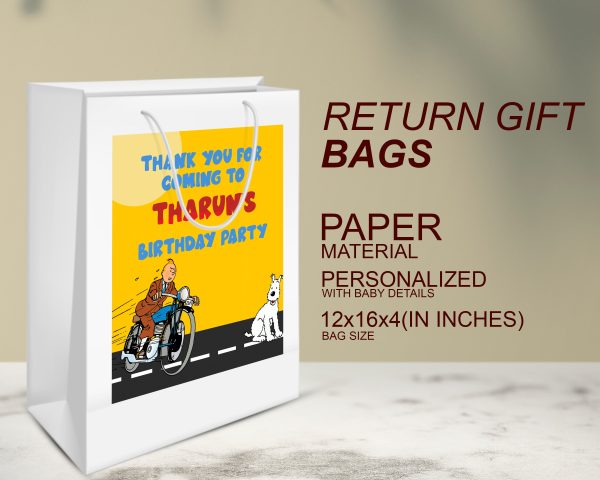 Tin Tin Theme Oversized Return Gift Bag on Sale