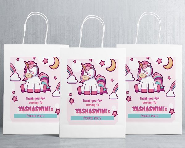 Unicorn Theme Oversized Return Gift Bag Supply