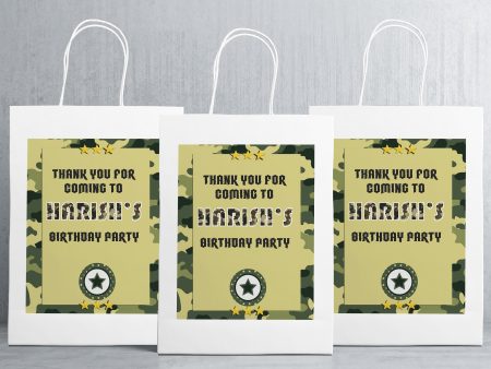 Military Theme Oversized Return Gift Bag Online Sale