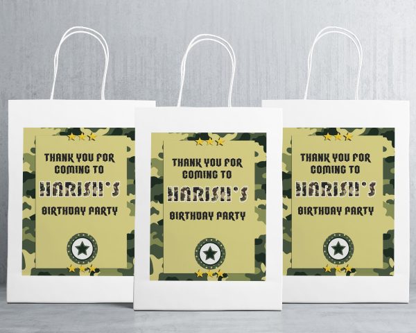 Military Theme Oversized Return Gift Bag Online Sale