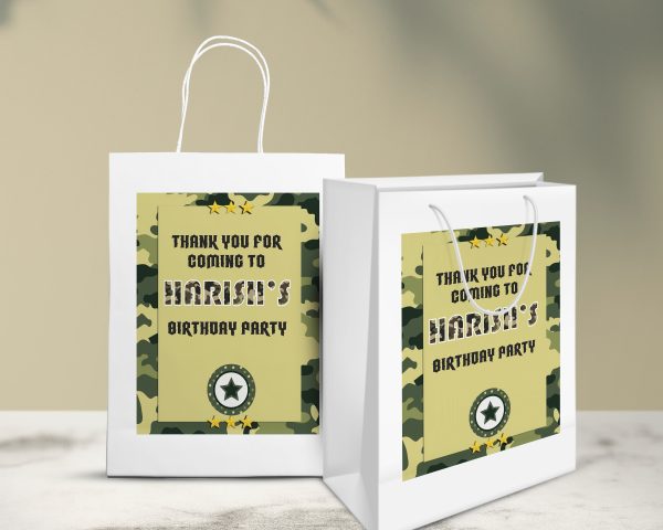 Military Theme Oversized Return Gift Bag Online Sale