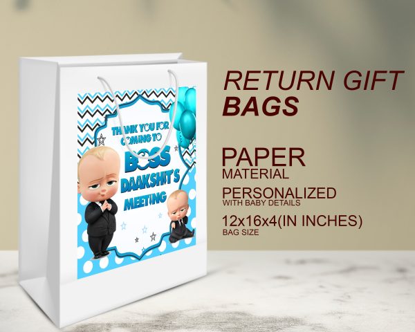 Boss Baby Theme Oversized Return Gift Bag Supply