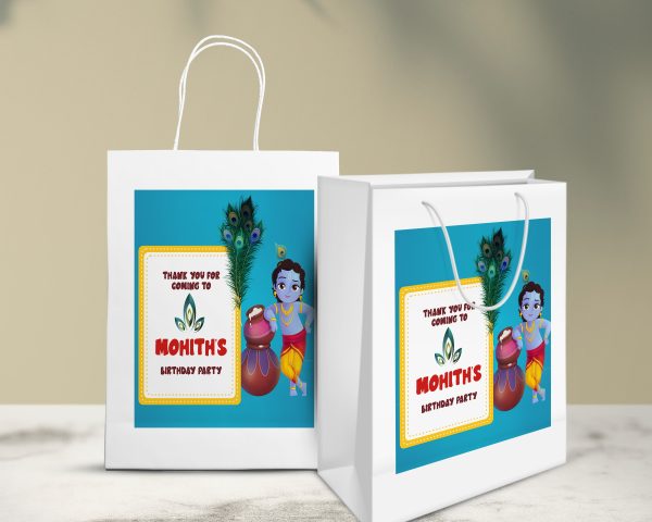 Little Krishna Theme Oversized Return Gift Bag Online