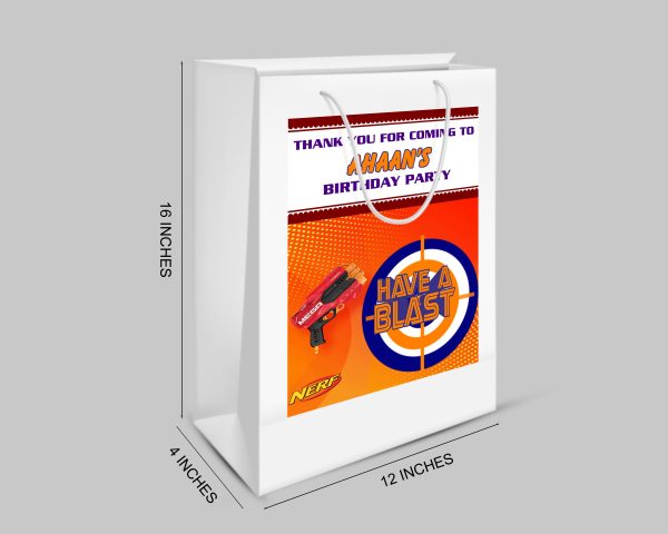 Nerf Theme Cutout Oversized Return Gift Bag For Discount