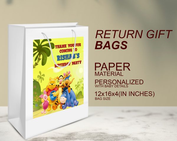 Winnie The Pooh Theme Oversized Return Gift Bag on Sale